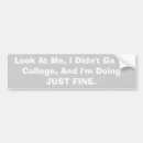 Search for college bumper stickers Humour