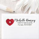 Search for sweethearts return address labels Red