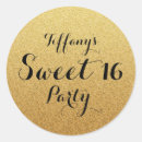 Search for yellow glitter stickers Sweet 16