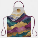 Search for abstract landscape aprons Watercolor