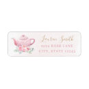 Search for tea party return address labels Teapot