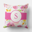 Search for pink flower cushions Watercolor
