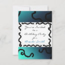 Search for blue swirl pattern invitations Black