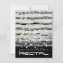 Search for black white music notes invitations Recital