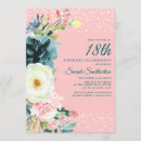 Search for stylish 18th birthday invitations Blush pink
