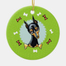 Search for miniature christmas tree decorations Black and tan