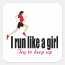 Search for run girl stickers Marathon