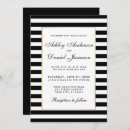 Search for black and white striped wedding invitations Typography