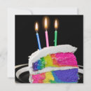 Search for rainbow cake birthday invitations Slice