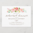 Search for rose rehearsal dinner invitations Floral