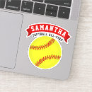 Search for girl softball stickers Athlete