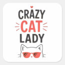 Search for crazy design stickers Crazy cat lady