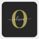 Search for black and gold monogram stickers Girly