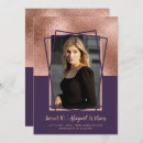Search for purple rose gold birthday invitations Pretty
