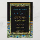 Search for gold peacock wedding invitations Blue