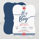 Search for ahoy its a boy invitations Blue