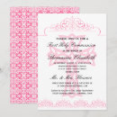 Search for pink damask first communion invitations Christian