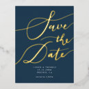 Search for foil save the dates Handwritten script