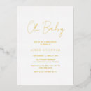Search for gold foil baby shower invitations Elegant