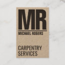 Search for construction standard business cards Carpenter