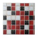 Search for red and white pattern tiles Retro