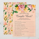 Search for games bridal shower invitations Floral