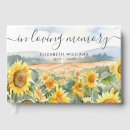 Search for sunflower guest books In loving memory
