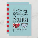 Search for funny underwear cards Santa