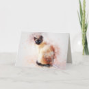 Search for siamese cat art cards Watercolor