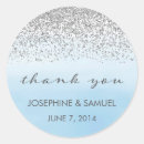 Search for blue thank you wedding stickers Glitter