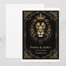 Search for lion wedding invitations Gold