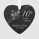 Search for 10th wedding anniversary christmas tree decorations Married