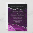 Search for purple geode wedding invitations Marble
