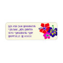 Search for hibiscus return address labels Hawaiian