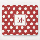 Search for white polka dot pattern mouse mats Initials