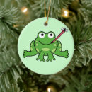 Search for funny frog christmas tree decorations Cartoon