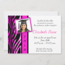 Search for zebra patterns invitations Pink
