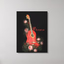 Search for guitar canvas prints Black