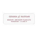 Search for bride and groom names return address labels Stylish