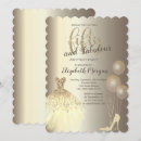 Search for champagne 50th birthday invitations Fifty and fabulous
