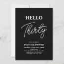 Search for hello 30 birthday invitations Minimal