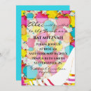 Search for confetti bar bat mitzvah invitations Modern