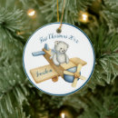 Search for first name for babys christmas tree decorations Blue