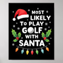 Search for golf posters Santa claus