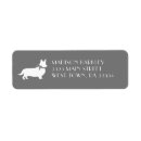 Search for pembroke corgi return address labels Cute