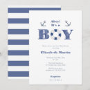 Search for ahoy its a baby boy shower invitations Watercolor