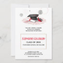 Search for red black white graduation invitations Typography