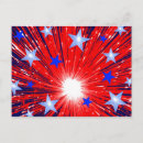 Search for red white blue stripes postcards Fireworks