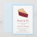 Search for pie birthday invitations Gingham