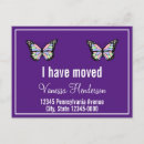 Search for purple postcards Change of address